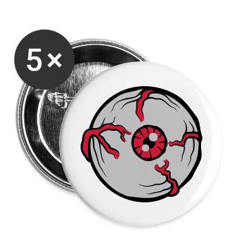 Big Crazy Horror Eye - Buttons large 2.2'' (5-pack) - white
