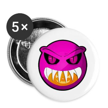 Halloween alien monster face Funny pumpkin - Buttons large 2.2'' (5-pack) - white