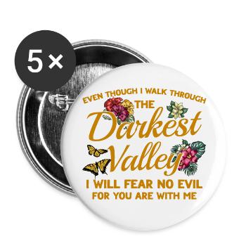 Religious Christian Jesus God Gift - Buttons large 2.2'' (5-pack) - white