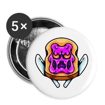 Bread And Monster Jam - Buttons large 2.2'' (5-pack) - white