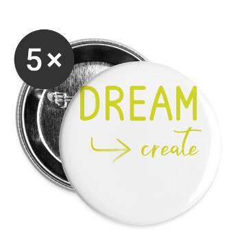 Dream Create Inspire - Buttons large 2.2'' (5-pack) - white