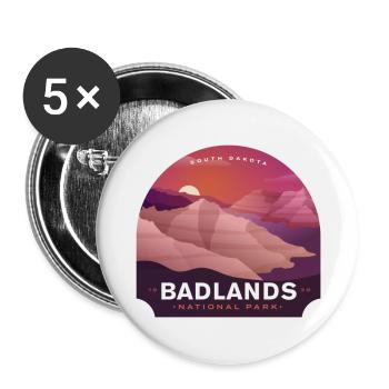 Badlands South Dakota 1939 National Park - Buttons large 2.2'' (5-pack) - white