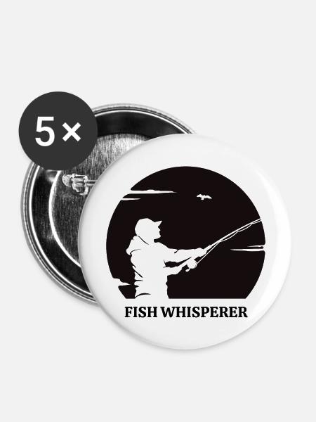 Fish whisperer - Buttons large 2.2'' (5-pack) - white
