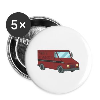 Free Candy Van Candyvan Best Candy In Town - Buttons large 2.2'' (5-pack) - white