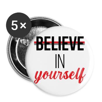 Believe in yourself blue - Buttons large 2.2'' (5-pack) - white