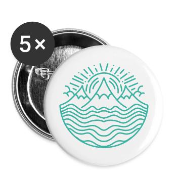 Abstract Mountain - Buttons large 2.2'' (5-pack) - white