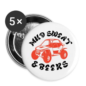 Mud Sweat And Beers - Buttons large 2.2'' (5-pack) - white