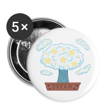 Dream Plant - Buttons large 2.2'' (5-pack) - white