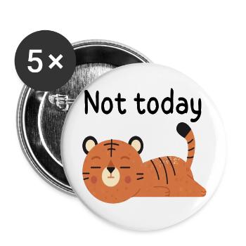 Lazy cat ,Cute cat , funny cat ,cat miaw lover - Buttons large 2.2'' (5-pack) - white