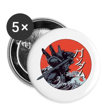 Monster G - Buttons large 2.2'' (5-pack) - white