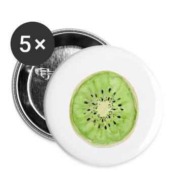 Kiwi The Perfect Slice Of Happiness - Buttons large 2.2'' (5-pack) - white