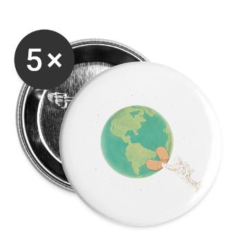 Heal The Earth - Buttons large 2.2'' (5-pack) - white