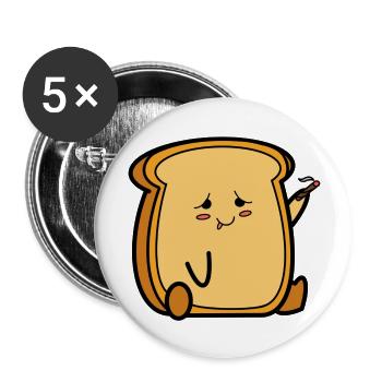 baked bread - Buttons large 2.2'' (5-pack) - white