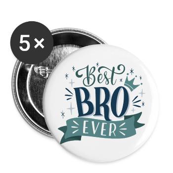 Brother means loves! Brother day - Buttons large 2.2'' (5-pack) - white