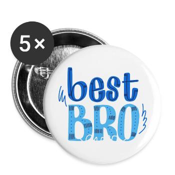 Brother means loves! Brother day - Buttons large 2.2'' (5-pack) - white
