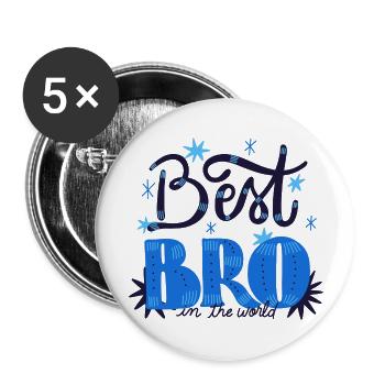 Bro1you are the best! - Buttons large 2.2'' (5-pack) - white