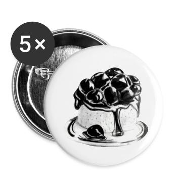 Cream cake Sahnetorte - Buttons large 2.2'' (5-pack) - white