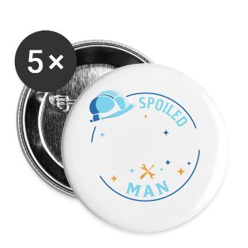 Spoiled By My Blue Collar Man - Buttons large 2.2'' (5-pack) - white