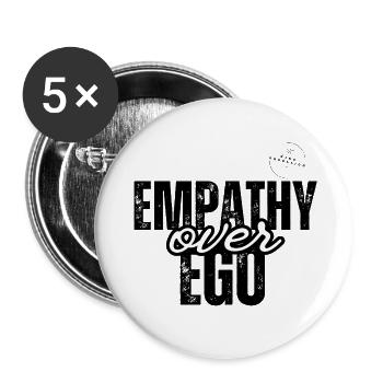 Empathy Over Ego – Minimalist White Script - Buttons large 2.2'' (5-pack) - white