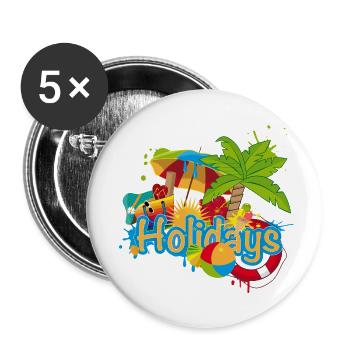 Colorful Summer Graffiti Holidays - Buttons large 2.2'' (5-pack) - white