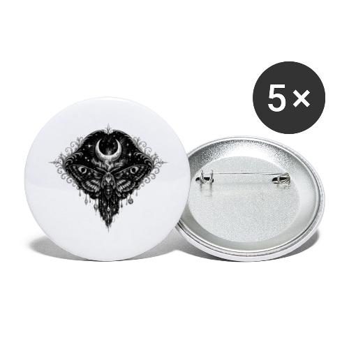 Crescent Moth - Buttons large 2.2'' (5-pack)