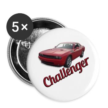 Red Challenger - Buttons large 2.2'' (5-pack) - white