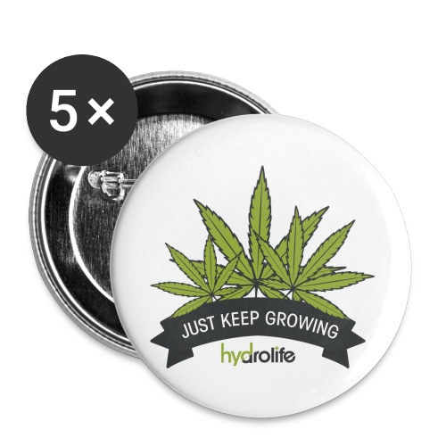 Hydrolife Just keep Growing - Buttons large 2.2'' (5-pack)