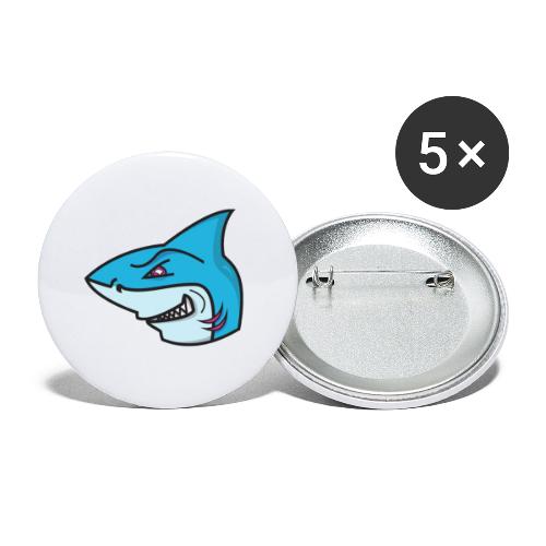 MrFish Vlogs Shark Logo - Buttons large 2.2'' (5-pack)