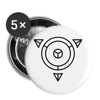 Abstract lineal - Buttons large 2.2'' (5-pack) - white