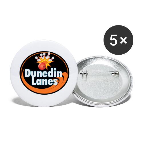 Dunedin Lanes Logo Merchandise - Buttons large 2.2'' (5-pack)