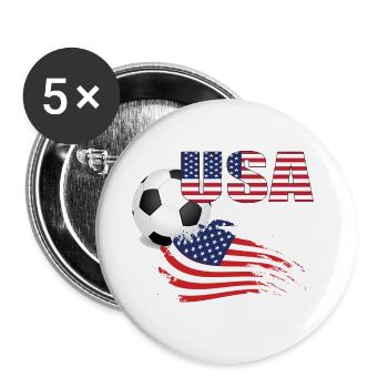 US Soccer - Buttons large 2.2'' (5-pack) - white