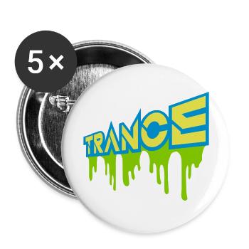 Trance logo club techno - Buttons large 2.2'' (5-pack) - white