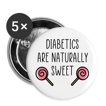 diabetic funny quote lollie - Buttons large 2.2'' (5-pack) - white