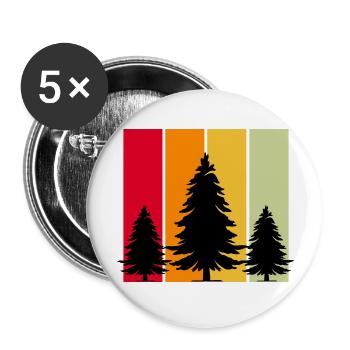 Sunset Pine Tree Camp Outdoor Camping Camper Gifts - Buttons large 2.2'' (5-pack) - white
