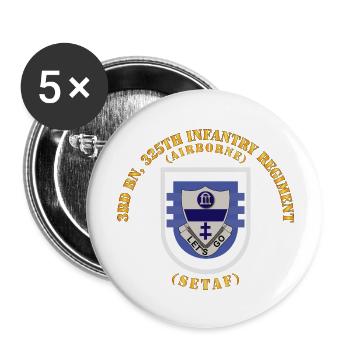 Flash 3rd Bn 325th Infantry Regiment Abn SETAF - Buttons large 2.2'' (5-pack) - white