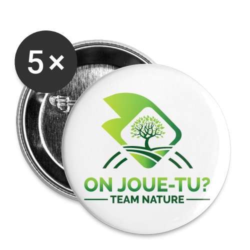Team Nature - Lot de 5 grands badges (2,2 po)