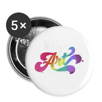 Make Art - Buttons large 2.2'' (5-pack) - white