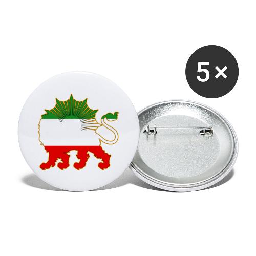 Lion and Sun Flag - Buttons large 2.2'' (5-pack)