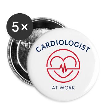 Cardiologist at work-Designs for cardiologists - Buttons large 2.2'' (5-pack) - white