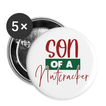 Son Of A Nutcracker - Buttons large 2.2'' (5-pack) - white
