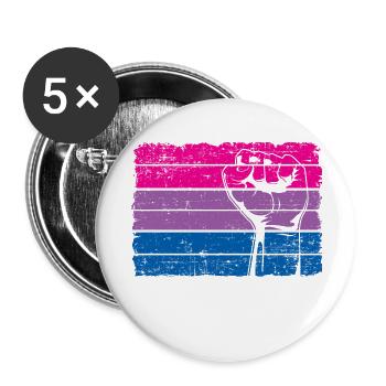 I Stand Bi It Bisexual Funny Bi Pride - Buttons large 2.2'' (5-pack) - white