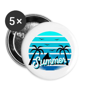 Summer - Buttons large 2.2'' (5-pack) - white