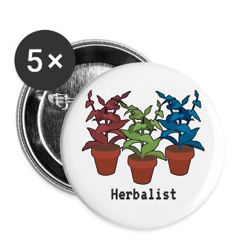 Healing Plants - Buttons large 2.2'' (5-pack) - white