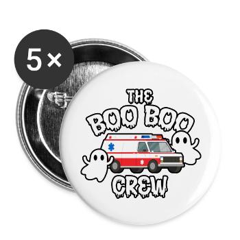 Ems Emt Paramedic Boo Boo Crew Funny Halloween - Buttons large 2.2'' (5-pack) - white