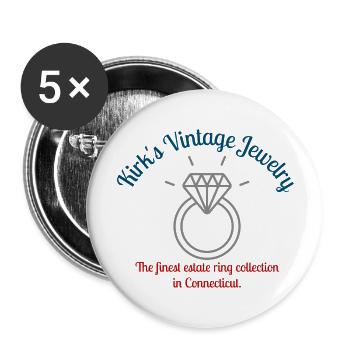 Kirk s Vintage Jewelry - Buttons large 2.2'' (5-pack) - white