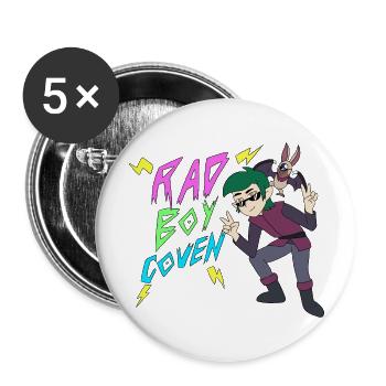 Edric Blight Rad Boy Coven - Buttons large 2.2'' (5-pack) - white