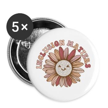 INCLUSION MATTERS - Buttons large 2.2'' (5-pack) - white