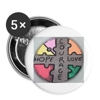 Circle of Trust - Buttons large 2.2'' (5-pack) - white