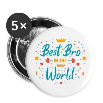 Brother means loves! Brother day - Buttons large 2.2'' (5-pack) - white