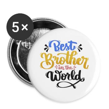 Brother day! - Buttons large 2.2'' (5-pack) - white